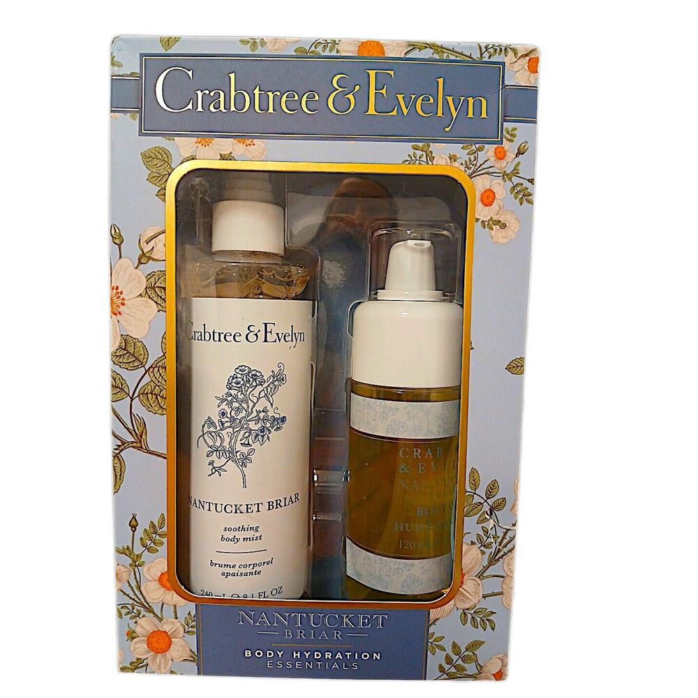 Crabtree & Evelyn‎ NANTUCKET BRIAR Hydrating Gift Set BODY MIST 8oz Body Oil 4oz